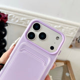 Skin-feel, drop-resistant protective case with card holder For iPhone