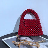 Mini Handmade Beaded Square Bag