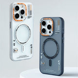 Matte Magnetic Frosted Metal Lens Frame Buttons Case For iPhone