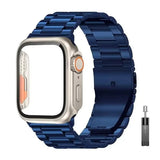 Stainless Steel Band + Protective Case For Apple Watch