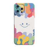 Silicone Graffiti Smile Magnetic Case for iPhone