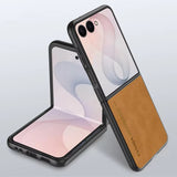 Suede Leather Shockproof Cover For Samsung Z Flip