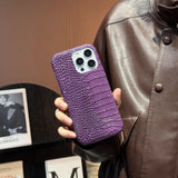 Alligator-Patterned PU Leather Phone Case For iPhone