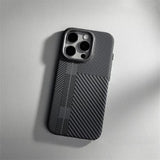Relief Carbon Fiber Magnetic Case for iPhone