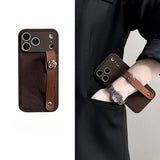 New camellia wrist-strap phone case For iPhone