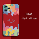 Silicone Graffiti Smile Magnetic Case for iPhone