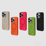 Advanced Simple Magnetic Liquid Silicone Case for iPhone
