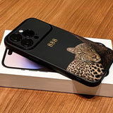 Leopard Print "888" Lucky Number Shockproof Soft Case For iPhone