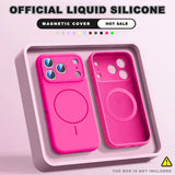 Official Liquid Silicone Magnetic Phone Case For iPhone