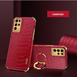 Crocodile Leather Plating Silicone Soft Case For Samsung Galaxy