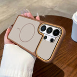 Luxury color-blocked frosted magnetic phone case For Samsung