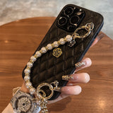 Luxury Fashion Lanyard 3D Camellia Case for IPhone