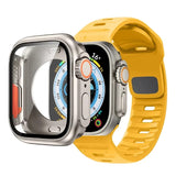 Silicone Band + Protective Case For Apple Watch