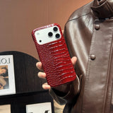 Alligator-Patterned PU Leather Phone Case For iPhone