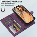 2 in 1 Removable Magnetic Wallet Flip Leather Case For iPhone
