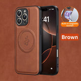 Magnetic PU Leather Case For iPhone