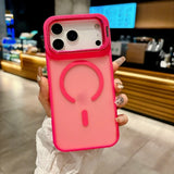 New Metal Bracket Frosted Matte Translucent  Magnetic Case For iPhone