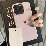 Simple Red Love Heart Soft TPU Phone Case For iPhone