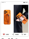 New camellia wrist-strap phone case For iPhone