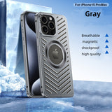 Breathable All-metal snap-lock magnetic case for iPhone