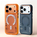 Frosted Semi-Transparent Magnetic Protective Case For iPhone