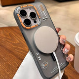 Matte Magnetic Frosted Metal Lens Frame Buttons Case For iPhone