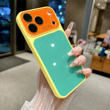 Stylish color-blocked protective case for iPhone