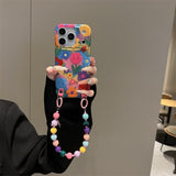 Crossbody strap Ins tulip design case for iPhone