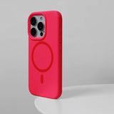 Advanced Simple Magnetic Liquid Silicone Case for iPhone