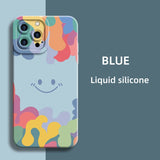 Silicone Graffiti Smile Magnetic Case for iPhone