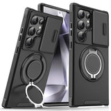 Armor Magnetic Bracket Slide Camera Protection Case for Samsung Galaxy