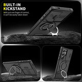 Armor Magnetic Bracket Slide Camera Protection Case for Samsung Galaxy
