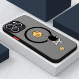 Astronaut Wireless Charging Matte Acrylic Hard Case For iPhone