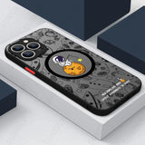 Astronaut Wireless Charging Matte Acrylic Hard Case For iPhone