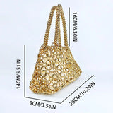 Bling Crystal Diamond Hollow Tote Handbag