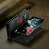 Leather Zipper Strap Wallet Case For Sumsung Galaxy