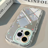 Color Wave Point Pattern Mirror Phone Case For iPhone