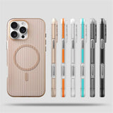 Corrugated Pattern Non-slip Magnetic Matte Case For iPhone