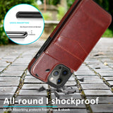 Flip Leather Wallet with Card Holder Kickstand Case for IPhone