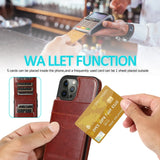 Flip Leather Wallet with Card Holder Kickstand Case for IPhone