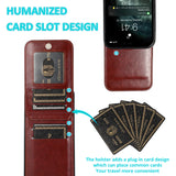 Flip Leather Wallet with Card Holder Kickstand Case for IPhone