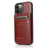 Flip Leather Wallet with Card Holder Kickstand Case for IPhone