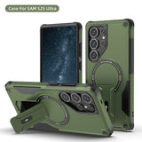 Invisible Bracket Shockproof Fold Stand Holder Magnetic Armor Case For Samsung