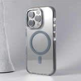 Magnetic Transparent  Metal Lens Clear Shockproof Cases For iPhone
