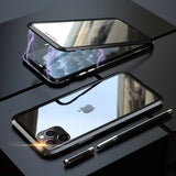 Metal Magnetic Double-Sided Glass Case For iPhone