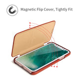 Genuine Leather Phone Flip Case for iPhone