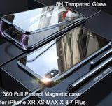 Metal Magnetic Double-Sided Glass Case For iPhone