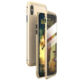 Metal Magnetic Double-Sided Glass Case For iPhone