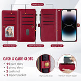 Handbag Wallet PU Leather Case For iPhone