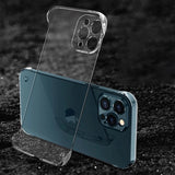 Frameless Camera Lens Protective Hard PC Shockproof Clear Case for iPhone